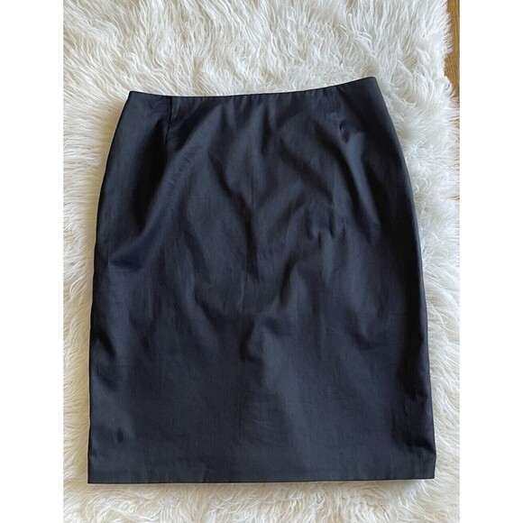 Akris Punto Women’s Size 8 Black A Line Skirt Straight Skirt With Rear Pleat - Picture 4 of 11